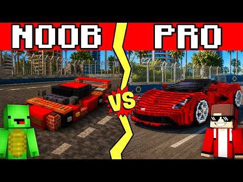 FERRARI SPIDER 488 Build Tutorial In Minecraft — JJ VS MIKEY Challenge — Maizen Parody