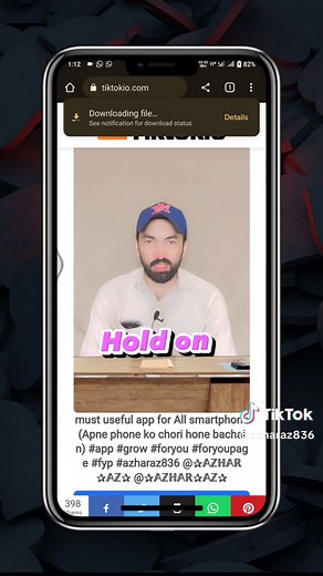How to download TikTok video in HD and it's FREE #tiktokio #tiktokdownloader #snaptik #azharaz836 #foryoupage #foryou