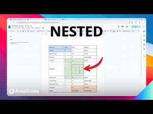 Create a Table Within a Table in Word and Google Docs