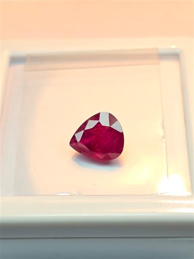 Natural Red Pigeon Blood Ruby 5.96 Cts Faceted Gemstone | 100% Red Ruby No Heat - No Treatment Earth Mined Red Ruby Gemstone - Etsy