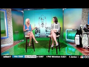 Legs of Golf Channel Lauren Thompson & Golfer Paige Mckenzie.