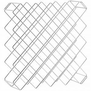 Regency 26 1/2" x 26 1/2" Chromate Finish Wire 45-Bottle Wine Rack Module