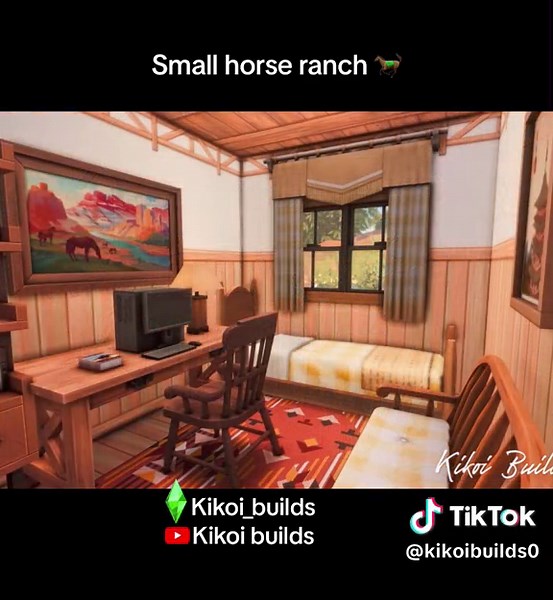 Small Horse Ranch with 3 Beds & 1 Bath | Sims 4 Build