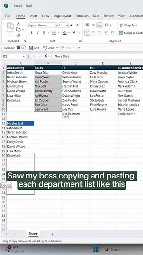How to combine data into one column! 🤯