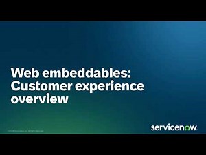 Web embeddables Customer Experience overview