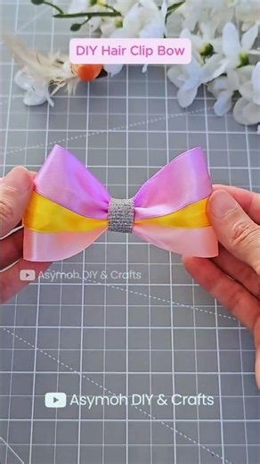 DIY Easy Cute Ribbon BOW 🎀 Simple & Adorable Craft #diy #craft #trending