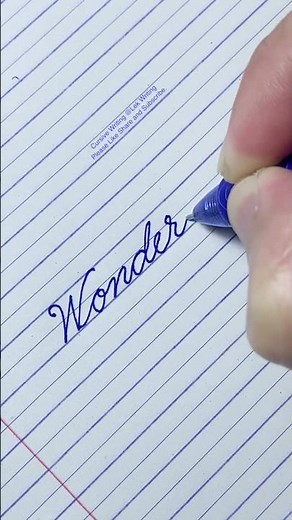 Wonderful in Cursive Writing | How to write in cursive | Cursive Handwriting Practice | Cursive