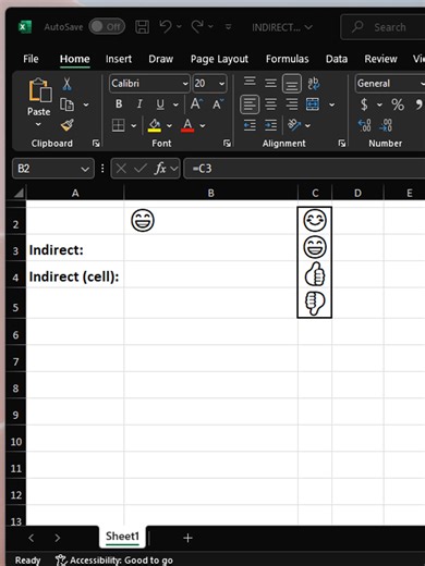 Referencing Cells With The INDIRECT Function #Excel