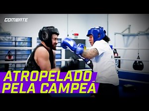 BIA FERREIRA DETONA FRED BRUNO EM TREINO DE BOXE SOLTINHO | #shorts | Combate.globo