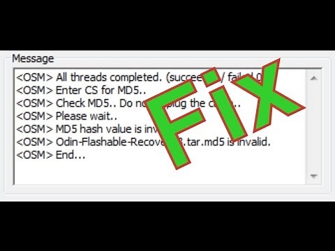 [Solved] Odin MD5 hash value is invalid