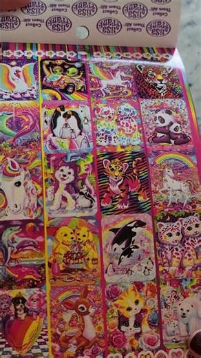 💖 Throwback Alert! Lisa Frank 1200 Sticker Book Review (Reliving Our Childhood!) 🌈