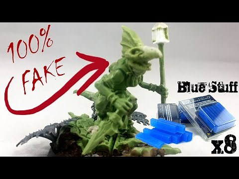 Copying a whole miniature with BLUE STUFF - Blue Stuff/Oyumaru review