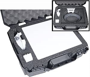 Hard Case fits Starlink Mini Dish Kit -Precision Cut Foam For Starlink Mini, Kickstand, Pipe Adapter, Power Supply, Cables, Ethernet Cable & More in Dual Level Closed-Cell Durable Foam