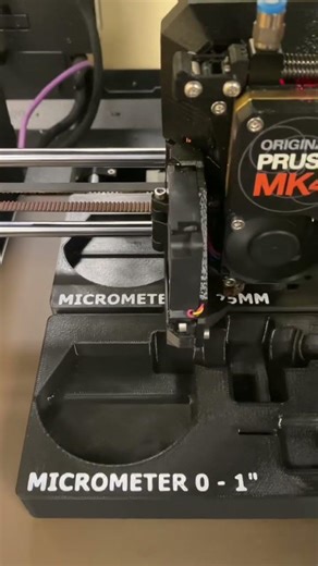 Prusa MK4 - Lettering - Gridfinity Micrometer Holder