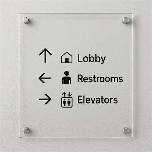 Acrylic Building Wayfinding, Navigation Directional Signs, Custom Directory - Etsy