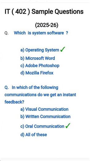 IT 402 CBSE Sample Questions for class 10 | CBSE Sample paper class 10 #shortsfeed
