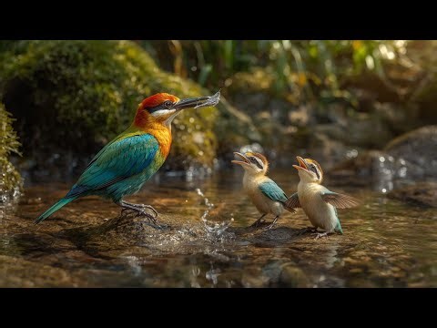 Soft piano with creek sparkle encouraging tidy notes and mindful comprehension