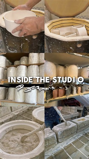 The heart of our process lives here - shelves lined with clay forms, tools dusted from use, and ideas taking shape every day. See more of what we create on Etsy ⭐️ #ceramiclighting #ceramiclamps #ceramiclamp #potterylamp #handmadelamp #customlighting #lightingdesign #artisanlighting #handcraftedlighting #ceramicart #ceramics #ceramicstudio #handmadeceramics #pottery #clayart #interiordesign #homedecor #homeinspiration #makersstudio #smallbatchdesign #designstudio #moderncraft #functionalart #lig