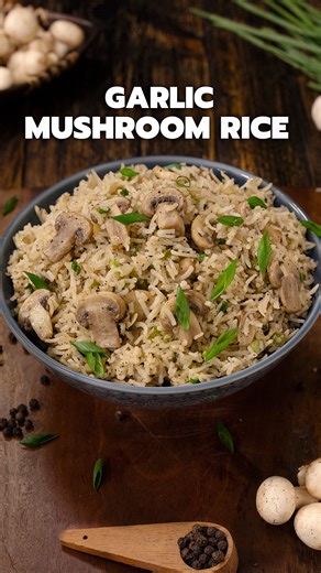Smoky, buttery and full of rich flavour This Garlic Mushroom Rice is a quick and satisfying meal! Want the full detailed step-by-step recipe? Drop a ❤️ and check your DM #GarlicMushroomRice #MushroomRecipes #FlavouredRice #QuickDinner #VegetarianMeals #EasyCooking #HomeCookingShow | Home cooking