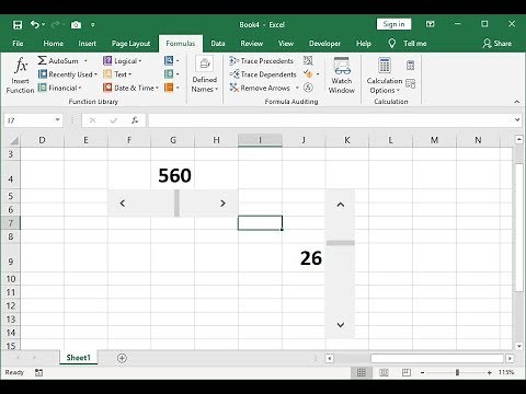 How to Make Auto Number Change Scroll Bar in MS Excel