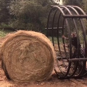 3.2K views · 44 reactions | Here’s one of our favorite round bale feeders to pair with the Hay Chix Large Bale 6’ net! Century livestock feeders | Hay Chix | Facebook
