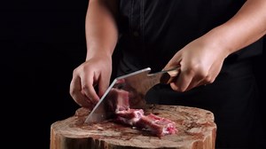 Kitory Meat Cleaver, Heavy Duty Bone Chopper Cleaver Knife, Full -Tang Axes Shape Super thick Blade, Bone Breaker, Butcher’s Kitchen Knife for Meat Cutting, Black Wenge Wood Handle -2025 Gifts