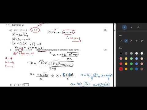 Grade 11 Maths Algebra | Paper 1 Question 1 Explained Step-by-Step (Exam Prep)
