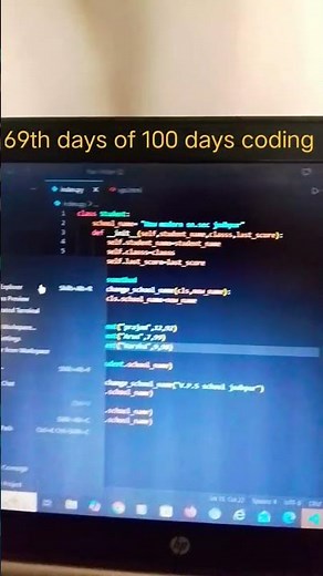 69 th days of 100 days coding with code with harry#codewithharry#coding#pythonoops