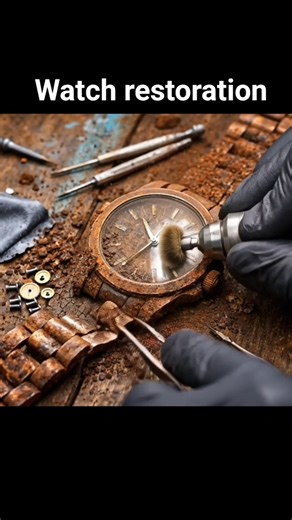 This rusty watch looked impossible to fix… until now ⌚🛠️#watchfix #watchrestoration #satisfying