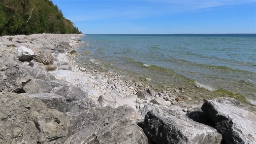 Enjoying the sound of the waves laping the Mackinac Island shore between Mission Point and Arch Rock on Mackinac Island earlier this month. | MightyMac.org - The Mackinac Bridge & Straits of Mackinac