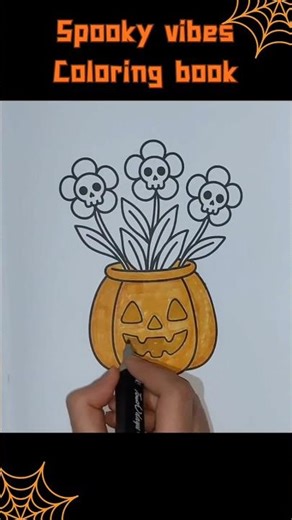 halloween painting tutorial for spooky vibes #halloween #coloringbook #halloween2025 #spooky