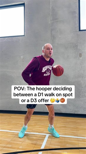You have a D3 school who thinks you’ll be a big part of the team or you have a D1 school you can walk onto and MAYBE earn a scholarship down the road but it’s not going to be easy 🤔 What would you do? 🤷‍♂️🏀