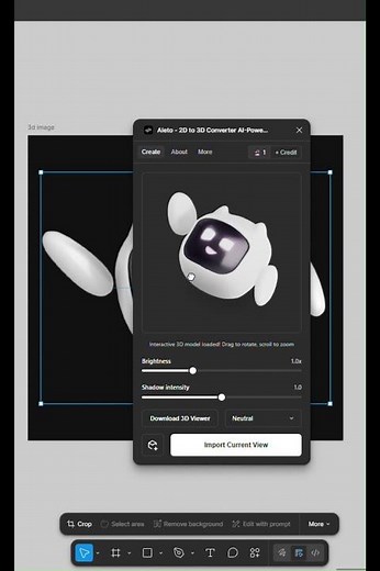 2D to 3D image converter in figma #3ddesign
