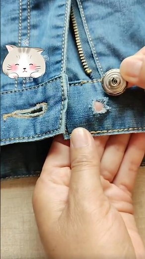 Fix a Broken Pants Button Easily Simple Sewing Hack #diy