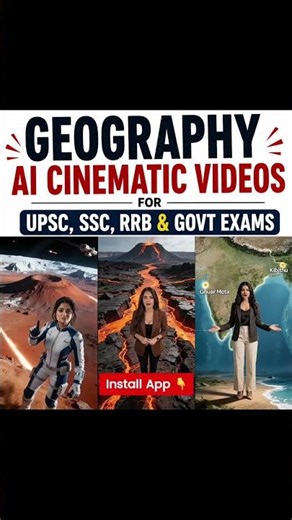 Geography AI Cinematic Videos — Will be asked in UPSC SSC 💡UPSC SSC RRB Bank PO NDA State PSC