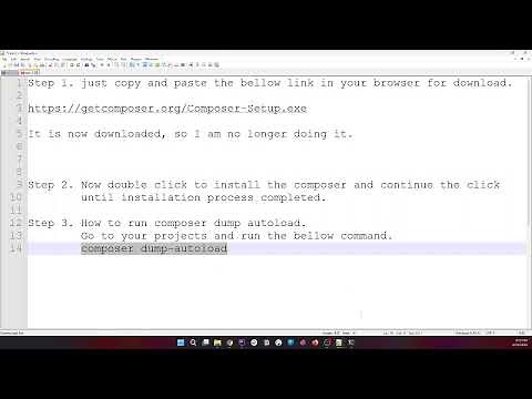 how to install composer and run composer dump autoload command in Laravel script