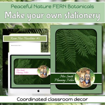 Page Borders | digital slides, covers, binders | FERN Theme | Coordinated Decor