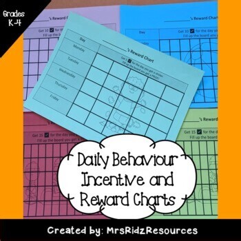 Behaviour Reward Charts - Positive Behaviour Incentives (No Prep)