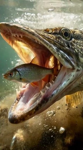 This fish will grow to 150 cm long 😳🐟 Pike facts #carpfishing #fishing #fish