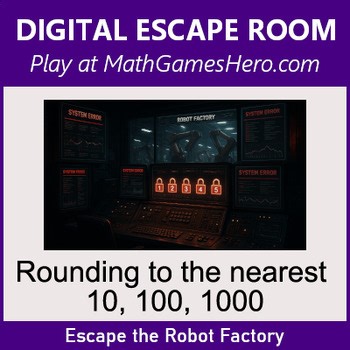 Rounding to the nearest 10, 100, 1000 | Digital Math Escape Room Game