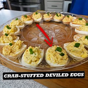 32K views · 148 reactions | Perfect Recipe for Easter: Deviled Eggs w/ Crab | Foodie's Time | Facebook