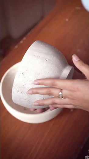 Handcrafted Travertine Bowl | Luxury Natural Stone Home Décor