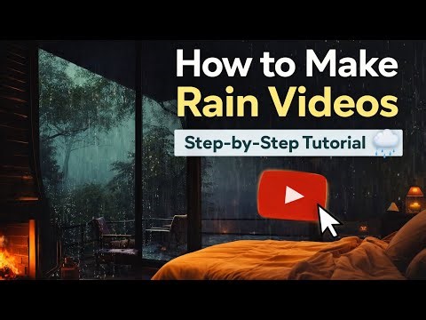 (EASY) How to Make Relaxing Rain Videos for YouTube 🌧️ | Step-by-Step Tutorial for Beginners