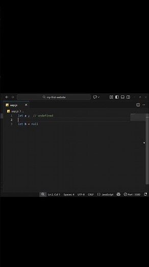 null vs undefined in JavaScript (Interview)#javascript #frontend #interview
