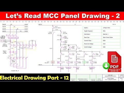 Learn to Read Electrical MCC Panel Drawing | Electrical Drawing part 12 | Electrical Technician