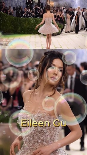 Eileen Gu’s Bubble Dress at Met Gala 2026 😱 15,000 Glass Bubbles That ACTUALLY Move! #trending