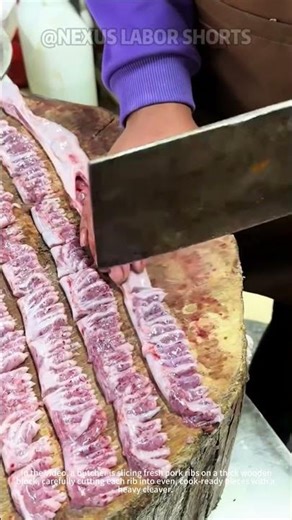 Butcher’s Hack for Perfect Pork Rib Cuts! 🥩 #ButcheryTips