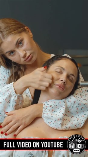 Lady Barbers ASMR on Instagram: "Exclusive: Behind the Scenes of the Ultimate Asmr Facial Massage by Olga Lady Barber🤍 #asmrladybarbers"
