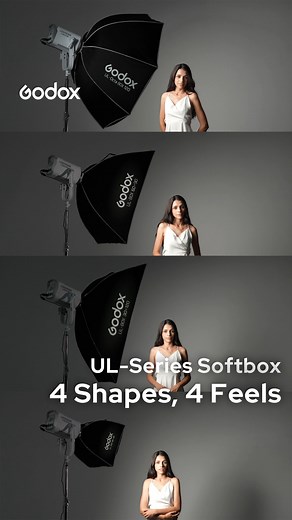 Godox Global on Instagram: "UL-Series Softbox — 4 Shapes, 4 Feels Octagon, Square, Strip, Rectangle—each form sculpts light differently. ▶️ Swipe/Watch to see how shape transforms your shot! #Godox #ULSeriesSoftbox #Softbox #PortableLighting #LightingTips #ContentCreator #FYP #PhotographyTips #PhotographyGear"
