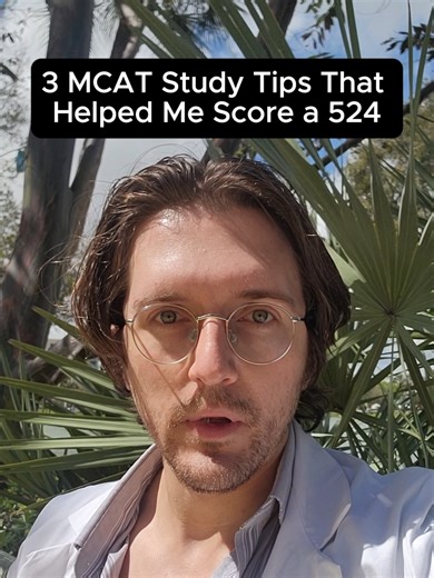 Here are 3 MCAT study tips that helped me score a 524. #mcat #mcatprep #premed #mcattips #medschool #mcatsimplified